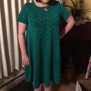 Green lace Carly dress size large